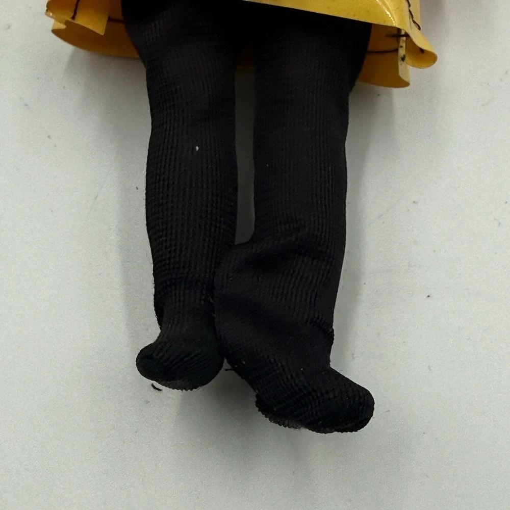 Vintage 1960s Susie Sad Eyes Doll Black Hair Yellow Vinyl Raincoat Outfit 8 inch